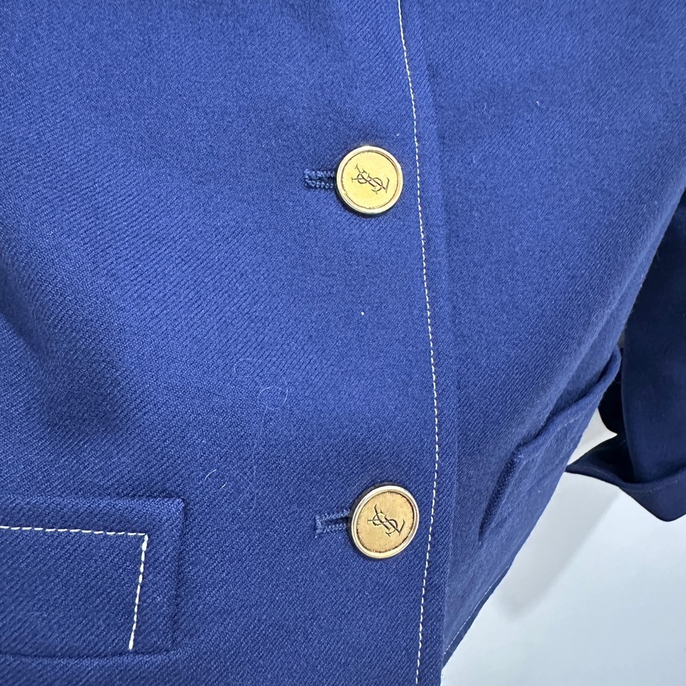 Saint Laurent vintage Elegant Blue Women's Blazer size 40 (small) - Picture 6 of 15